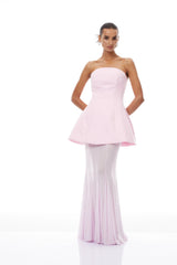 Mélanie Pink Corset Dress  Mesh Skirt Set