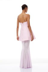 Mélanie Pink Corset Dress  Mesh Skirt Set