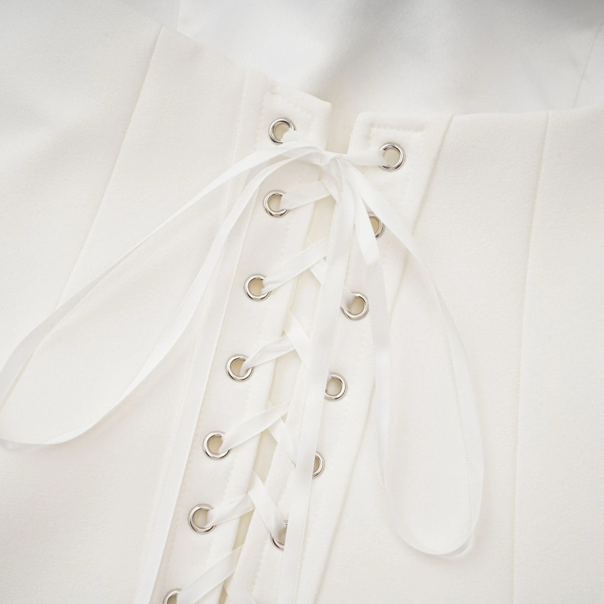 Mélanie White Corset Dress  Mesh Skirt Set