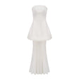 Mélanie White Corset Dress  Mesh Skirt Set
