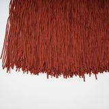Mélisande Rusty Red Halterneck Fringed Maxi Gown
