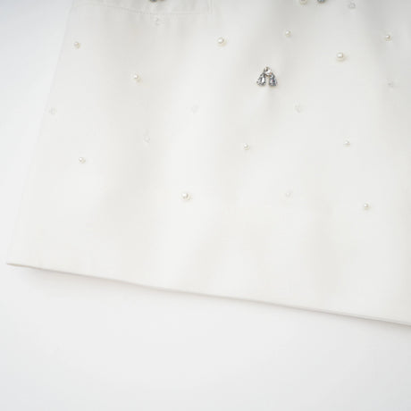 Melisande White Embellished Dress  Skirt Set