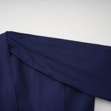 Melokuhle Navy Blue Ribbon Design Midi Dress