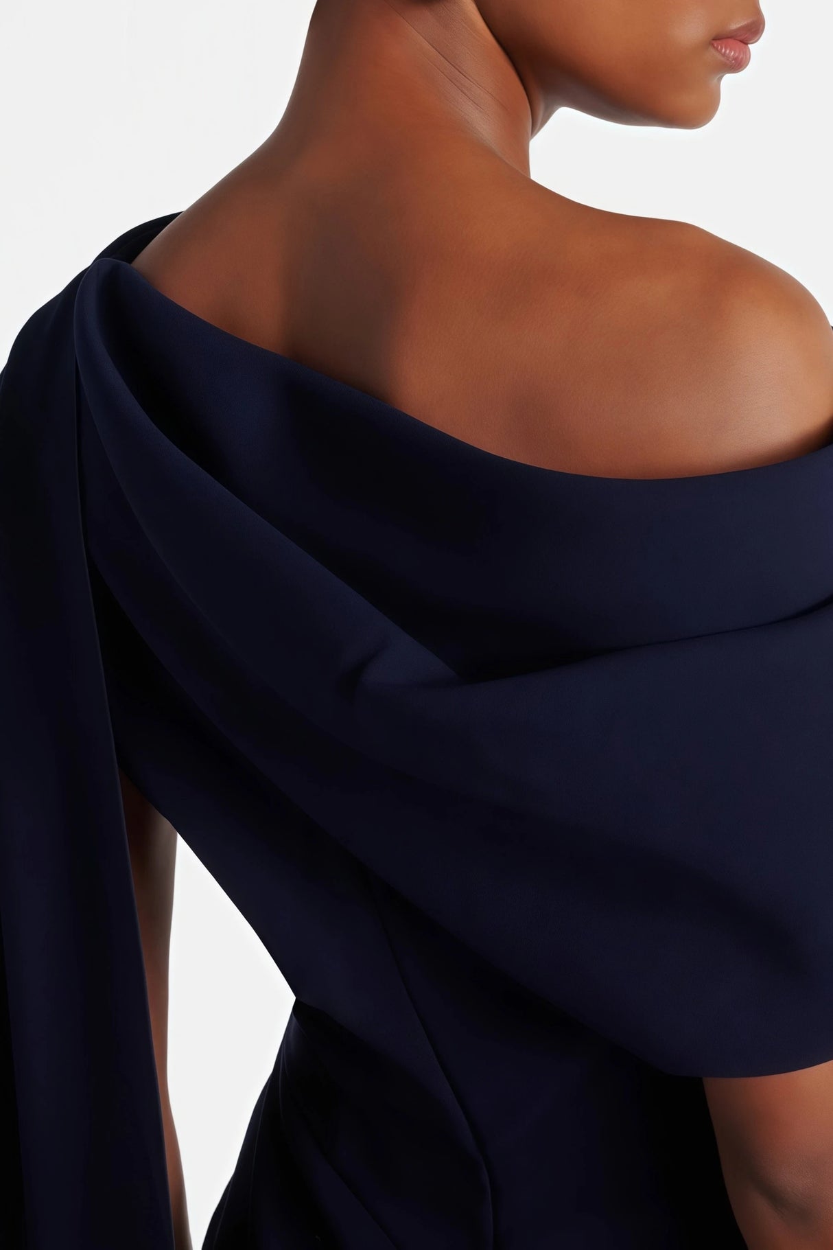 Melokuhle Navy Blue Ribbon Design Midi Dress