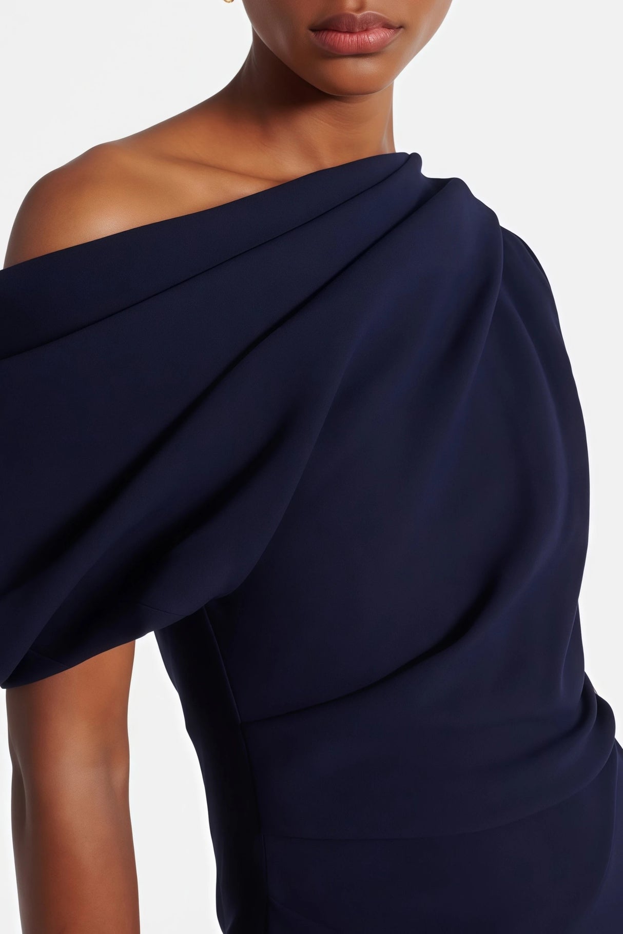 Melokuhle Navy Blue Ribbon Design Midi Dress