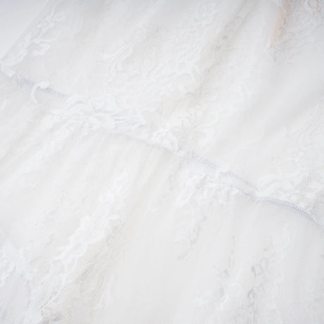 Michalina White Lace Convertible Gown with Detachable Skirt