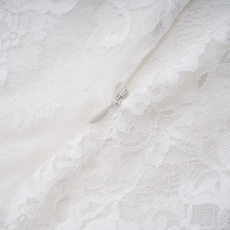 Michalina White Lace Convertible Gown with Detachable Skirt
