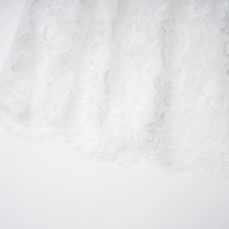 Michalina White Lace Convertible Gown with Detachable Skirt