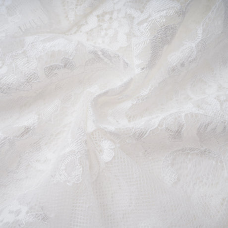 Michalina White Lace Convertible Gown with Long Sleeves