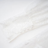 Michalina White Lace Convertible Gown with Long Sleeves