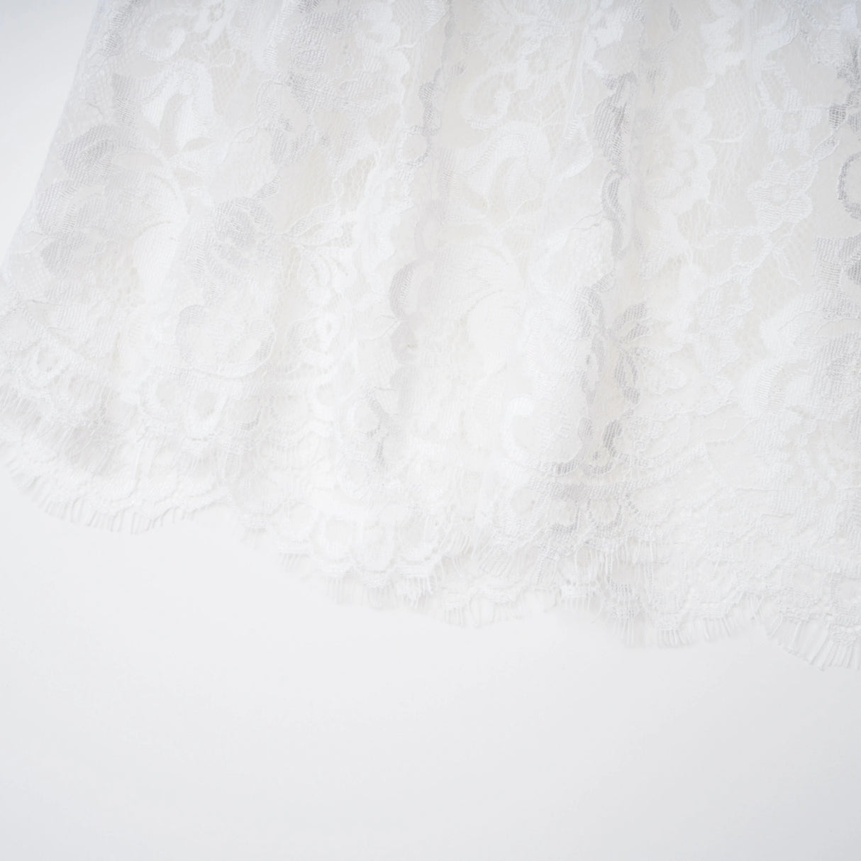 Michalina White Lace Convertible Gown with Long Sleeves