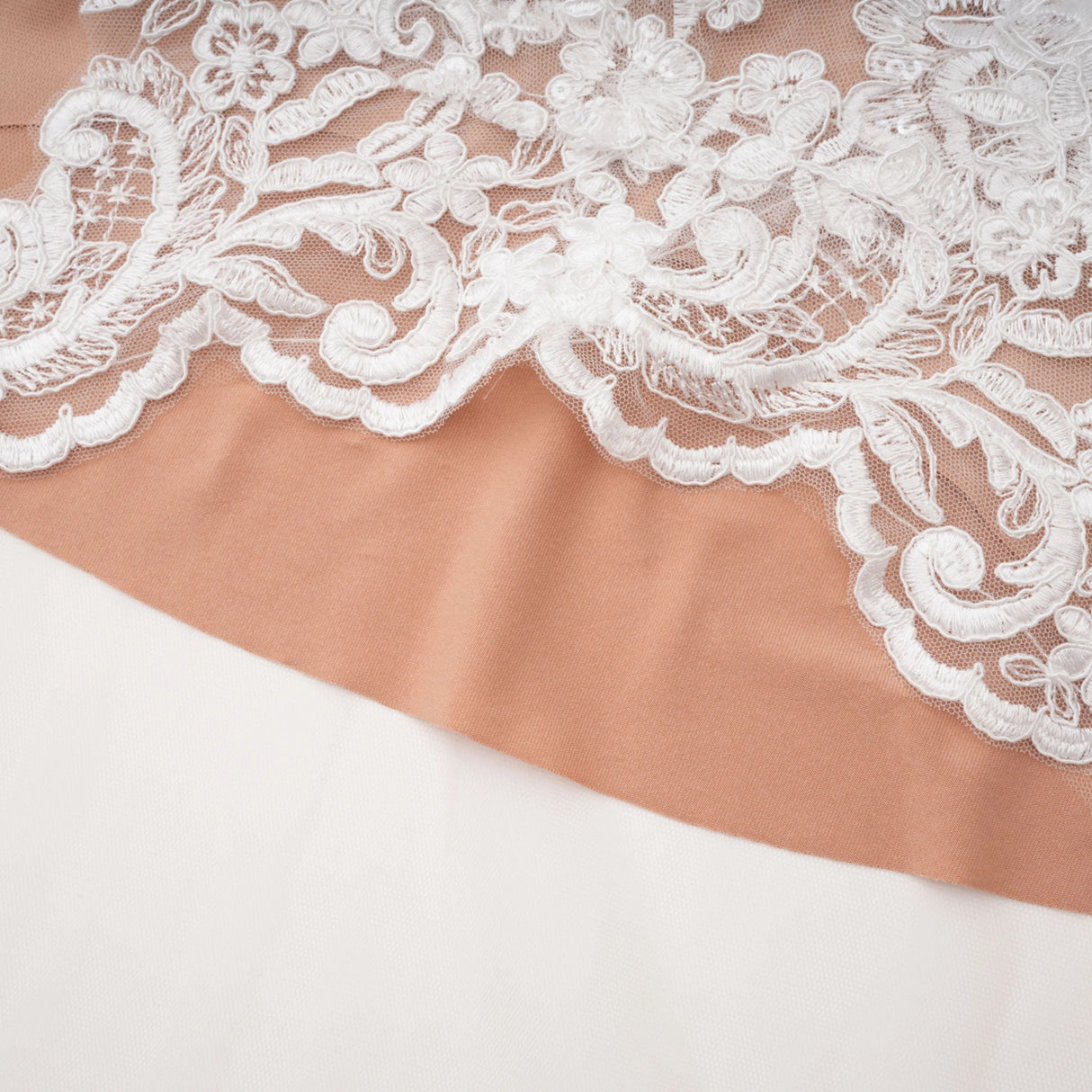 Mieke White SemiSheer Lace Maxi Dress