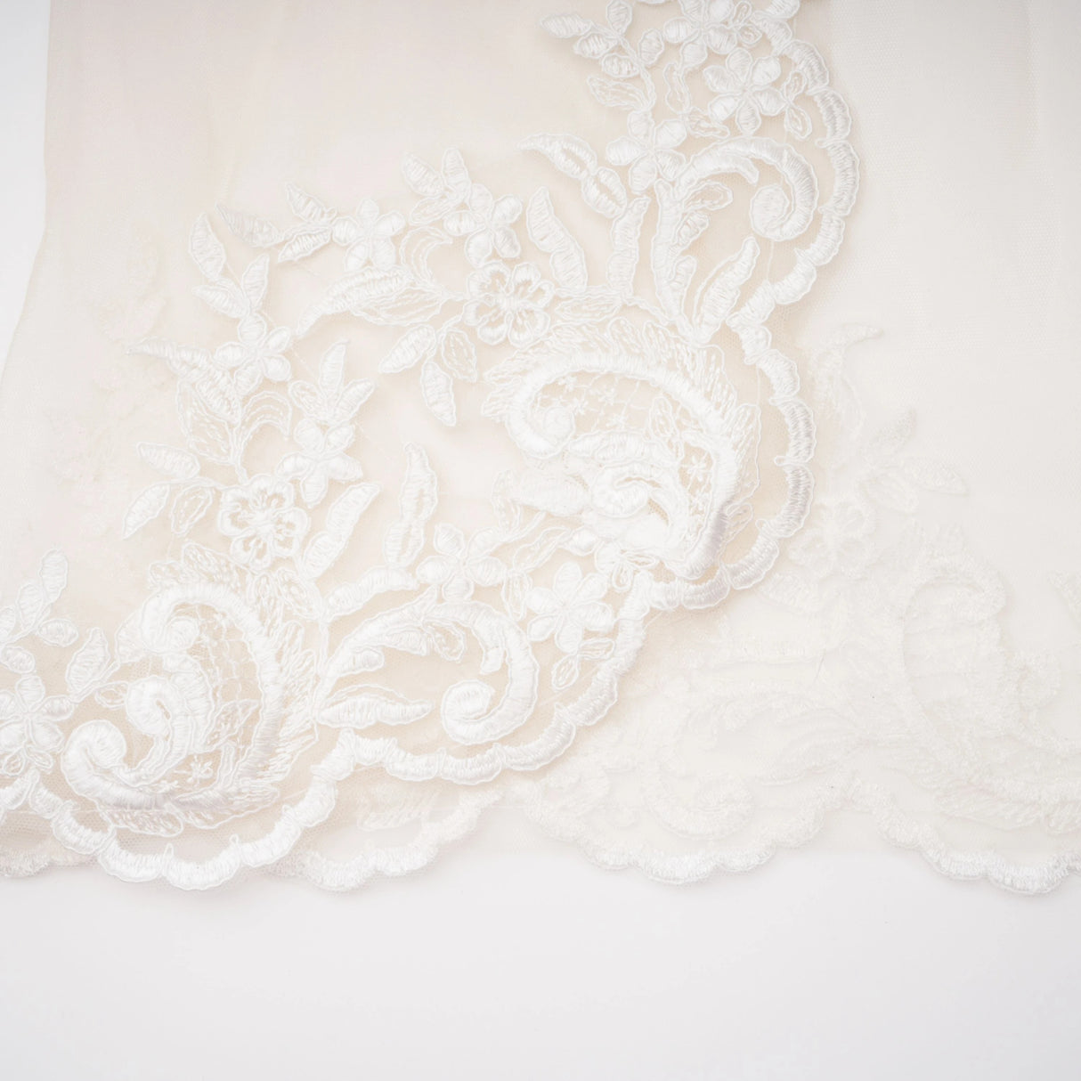 Mieke White SemiSheer Lace Maxi Dress