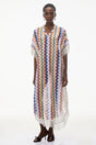 Milena Multicolor Wave Pattern Maxi Dress