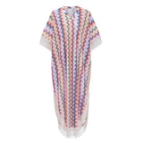 Milena Multicolor Wave Pattern Maxi Dress