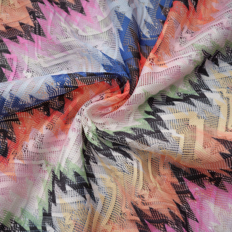 Milena Multicolor Wave Pattern Maxi Dress