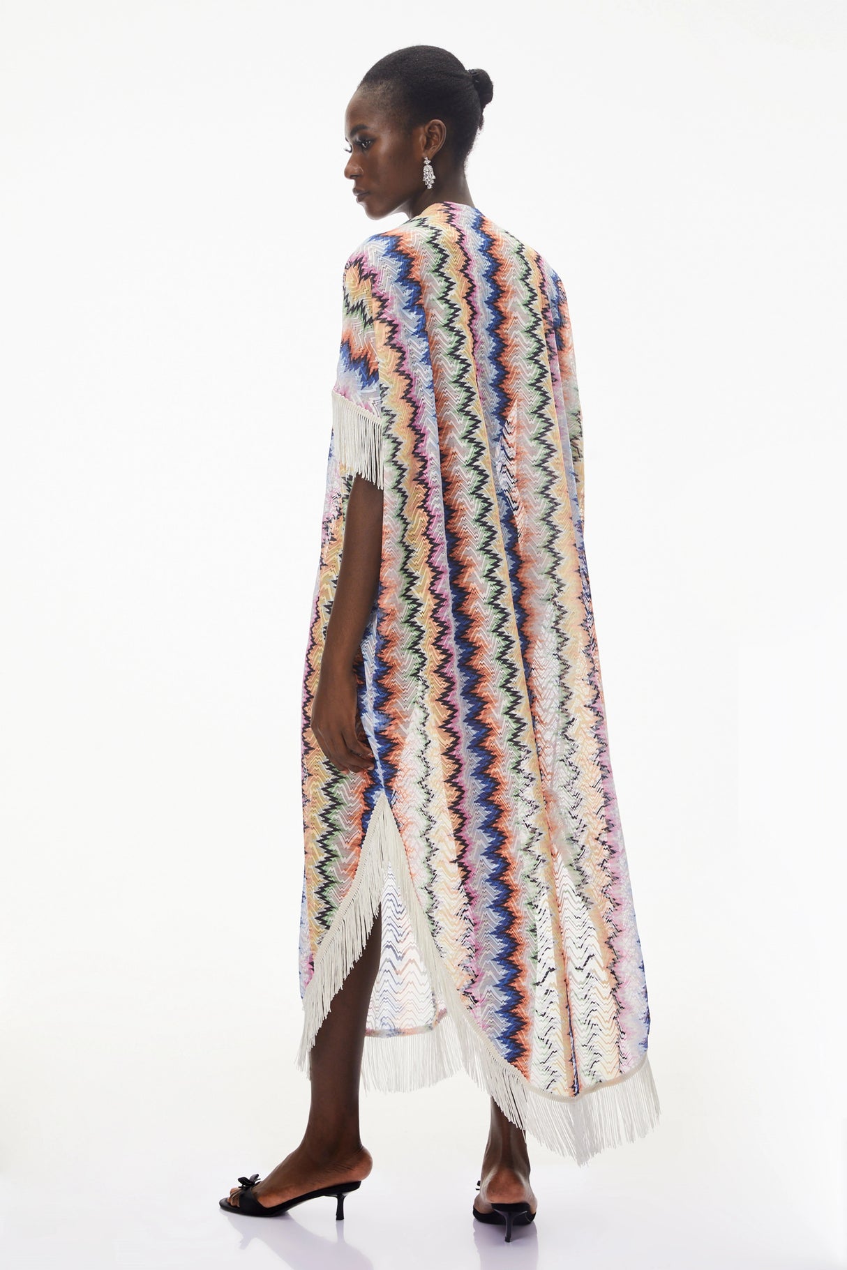 Milena Multicolor Wave Pattern Maxi Dress