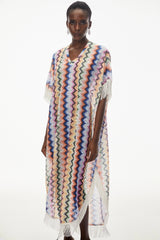 Milena Multicolor Wave Pattern Maxi Dress