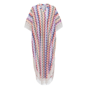 Milena Multicolor Wave Pattern Maxi Dress