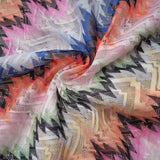Milena Multicolor Wave Pattern Maxi Dress