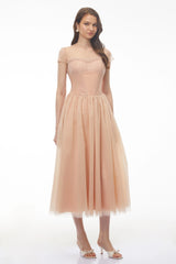 Millie Pink Ruffled Mesh Fairycore Maxi Dress