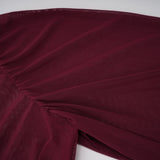 Mioara Red Asymmetrical Draped Cape Design Dress