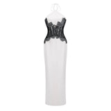 Mirabeau White Cutout Lace Maxi Dress