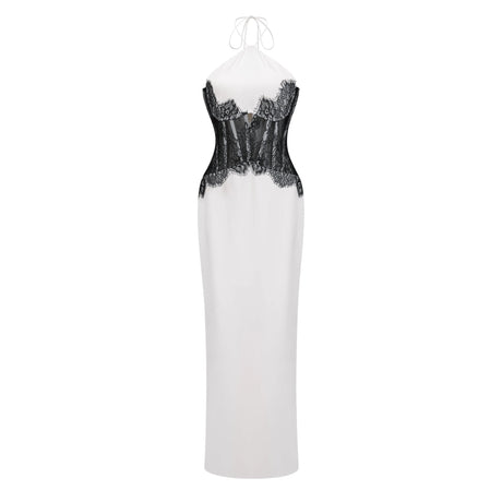 Mirabeau White Cutout Lace Maxi Dress