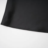 Mirela Black Lace Panel Satin Maxi Dress