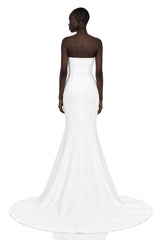 Mirewen White Off Shoulder Corset Maxi Dress