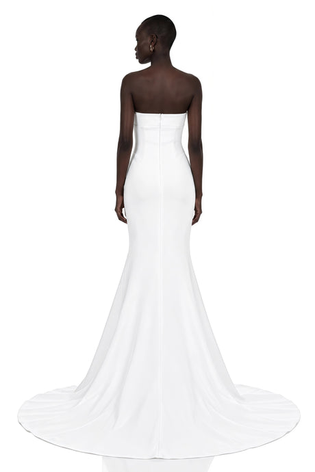 Mirewen White Off Shoulder Corset Maxi Dress