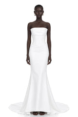 Mirewen White Off Shoulder Corset Maxi Dress
