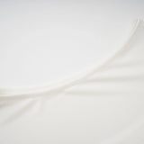 Mystérieuse White Turtleneck Draped Maxi Dress