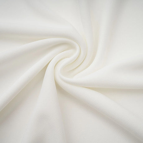 Mystérieuse White Turtleneck Draped Maxi Dress