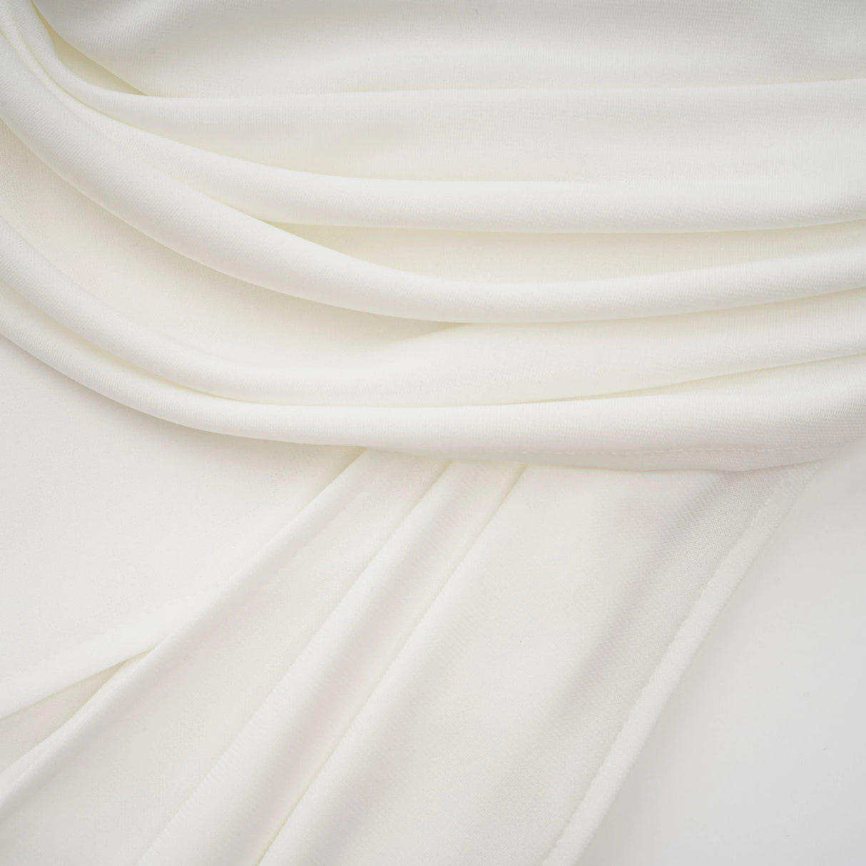 Mystérieuse White Turtleneck Draped Maxi Dress
