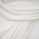Mystérieuse White Turtleneck Draped Maxi Dress