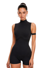 Néon Black Mesh Panel Playsuit