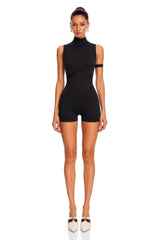 Néon Black Mesh Panel Playsuit