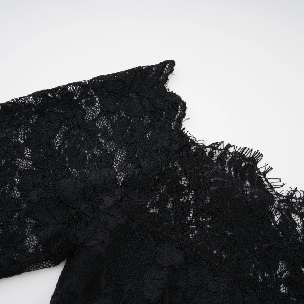 Nephele Black Off Shoulder Floral Lace Maxi Dress