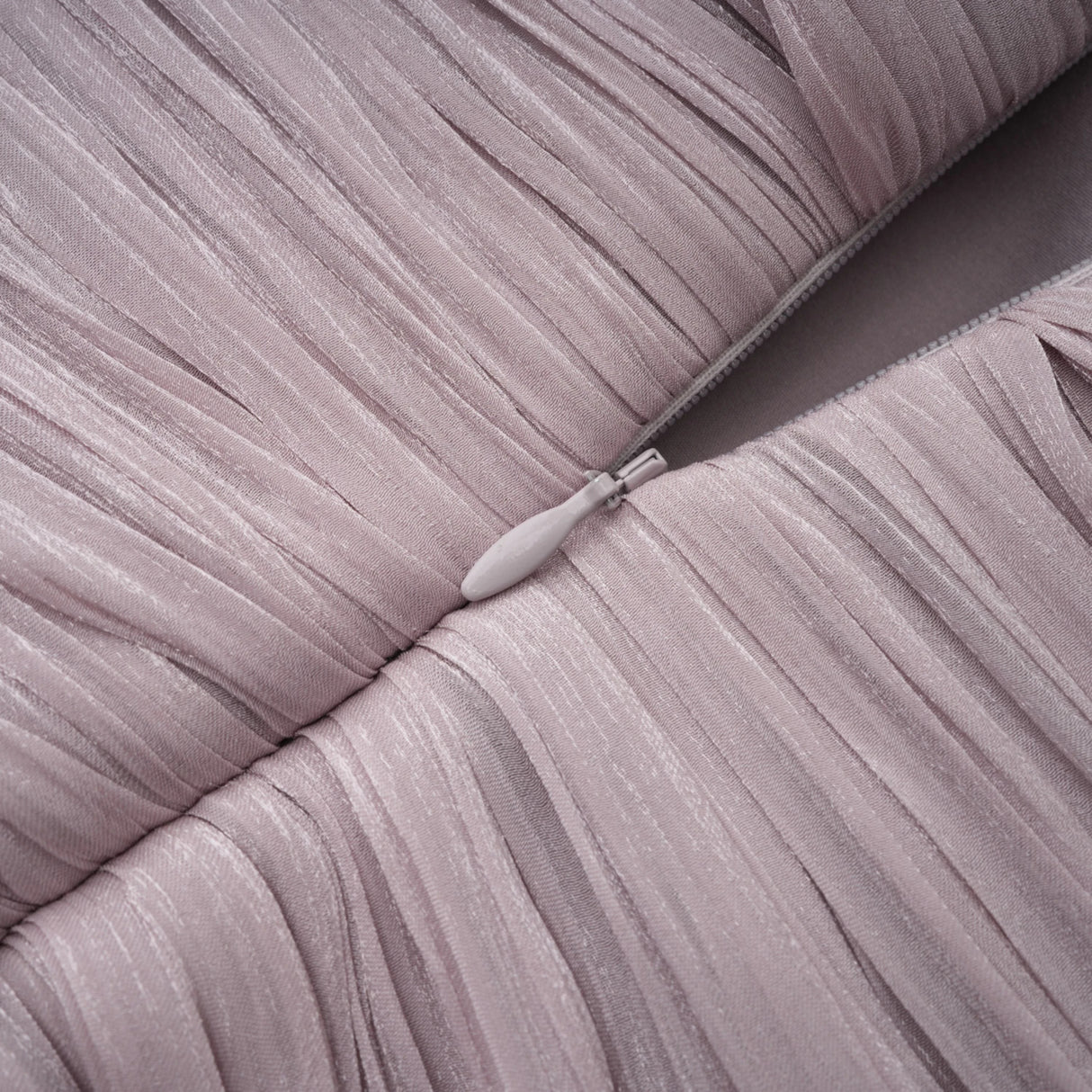 Nerida Silver Turtleneck Ruched Maxi Dress