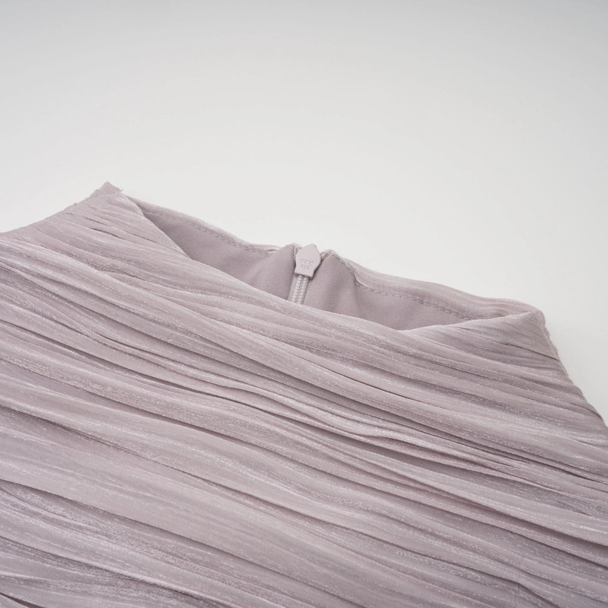 Nerida Silver Turtleneck Ruched Maxi Dress