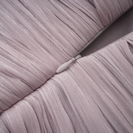 Nerida Silver Turtleneck Ruched Maxi Dress