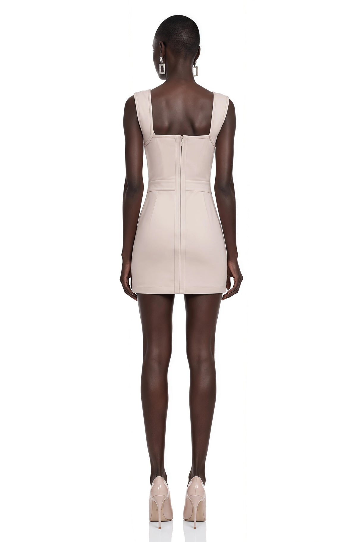 Nettie Pink Sweetheart Lace Mini Dress