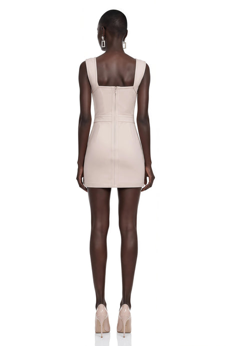 Nettie Pink Sweetheart Lace Mini Dress