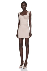 Nettie Pink Sweetheart Lace Mini Dress