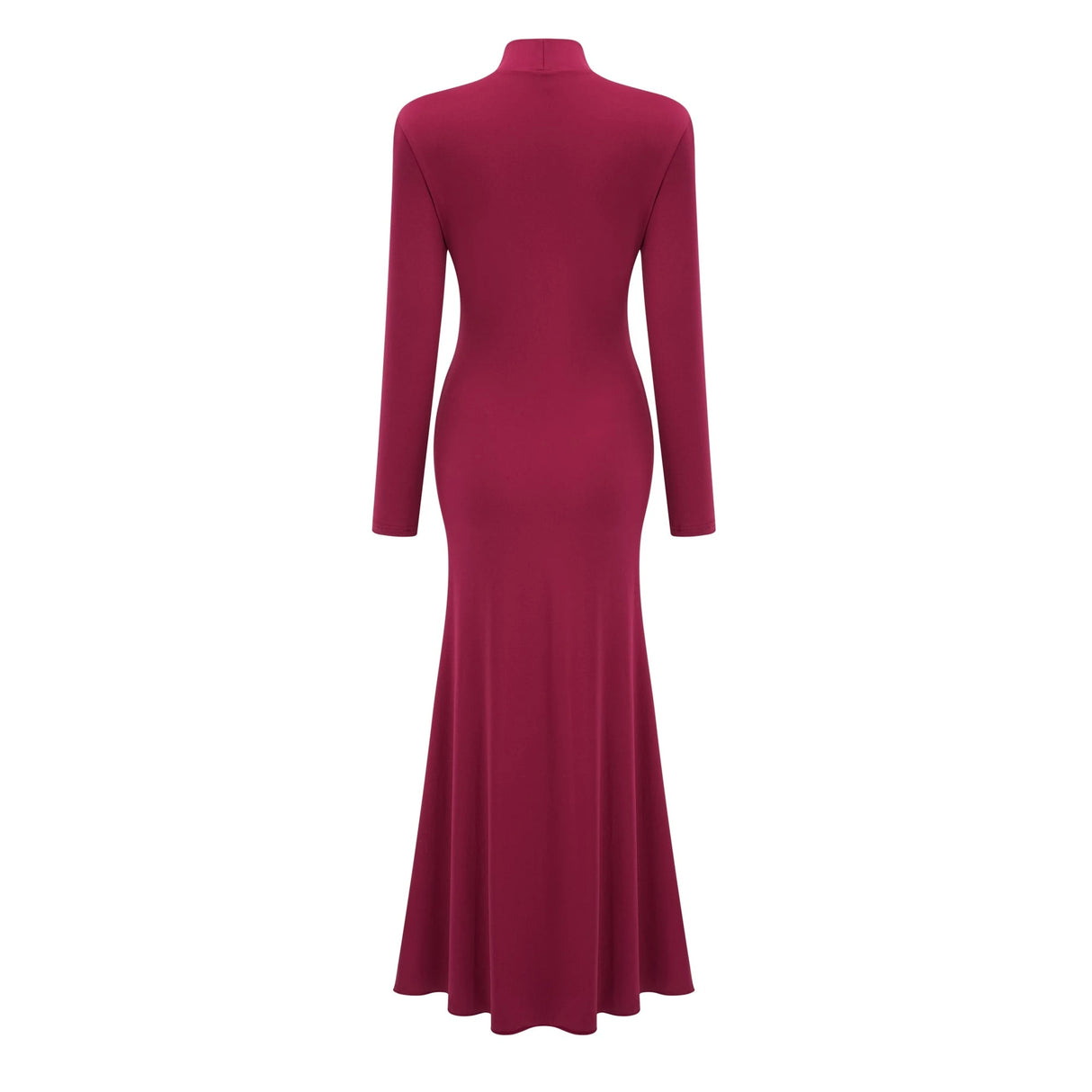 Neve Red High Neck Twist Knot Maxi Dress