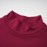 Neve Red High Neck Twist Knot Maxi Dress