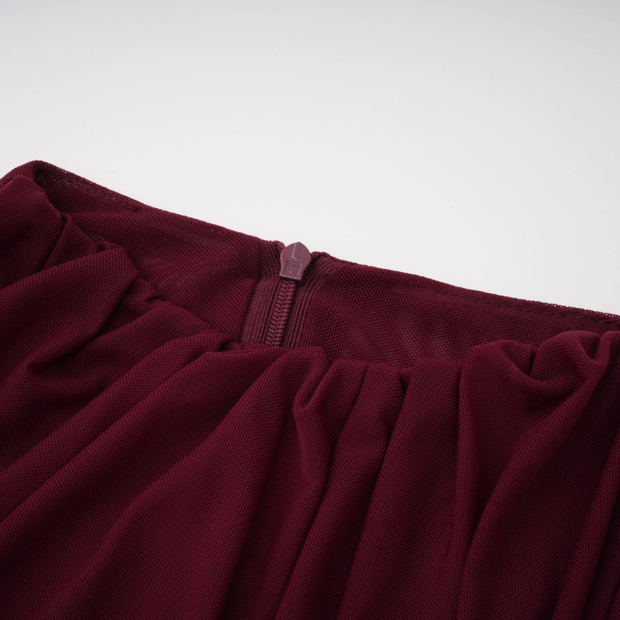 Newton Red Asymmetrical Ribbon Ruched Maxi Dress