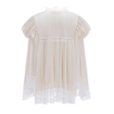 Ngawai Champagne Sweetheart Mini Dress with Lace Trim