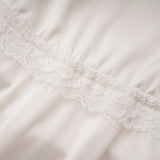 Ngawai Champagne Sweetheart Mini Dress with Lace Trim